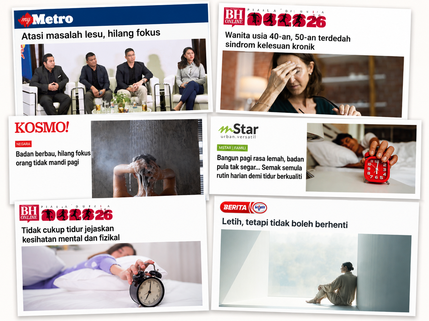 Laporan media: rakyat Malaysia lesu, tertekan & sukar tidur